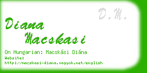 diana macskasi business card